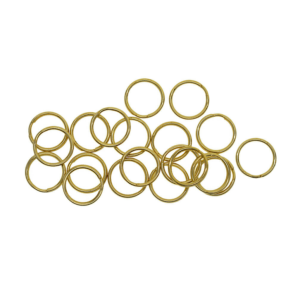20pcs Brass Split Key Rings Keys Chain Bag Charms Clasp Loop Findings 15 mm