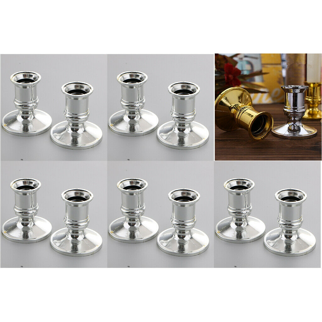 40pcs Candle Base Taper Candle Holder Plastic Candlestick for Ambience