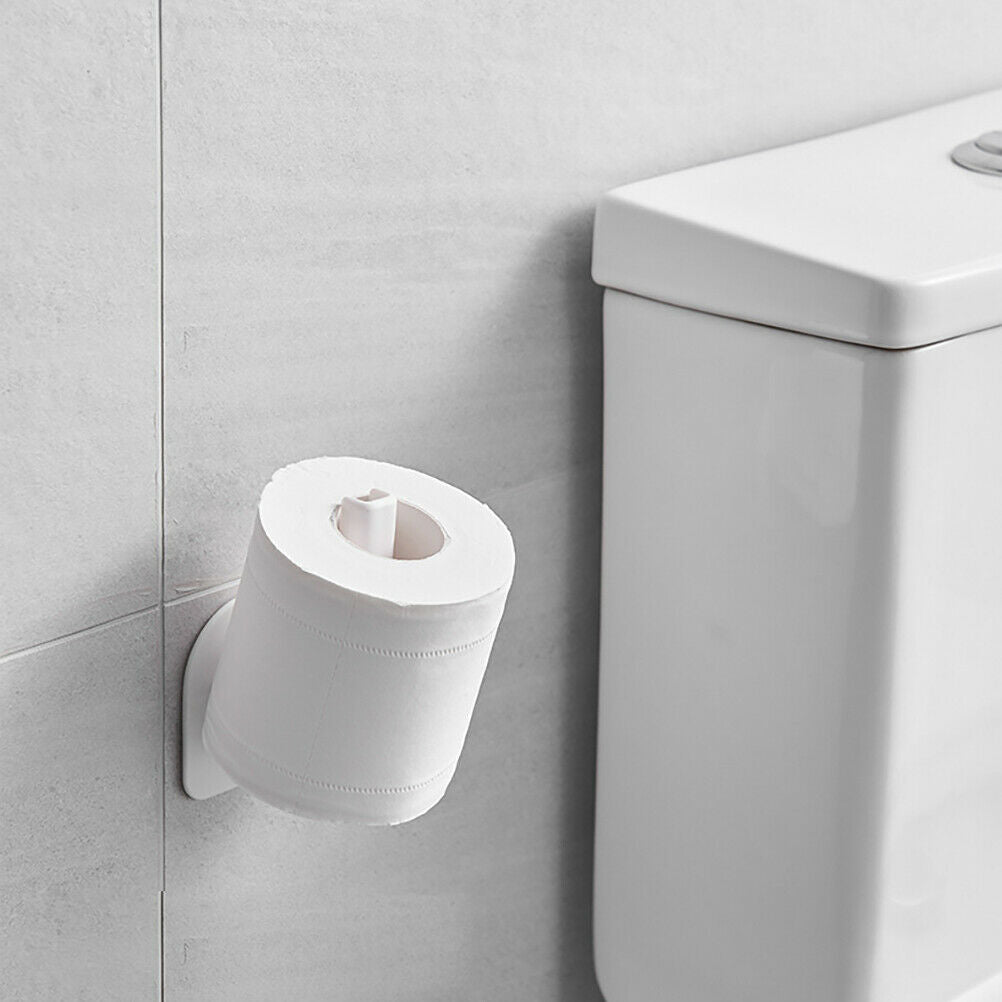 Punch-Free Paper Roll Holder Storage Hooks Paper Holder for Kitchen Bathroom