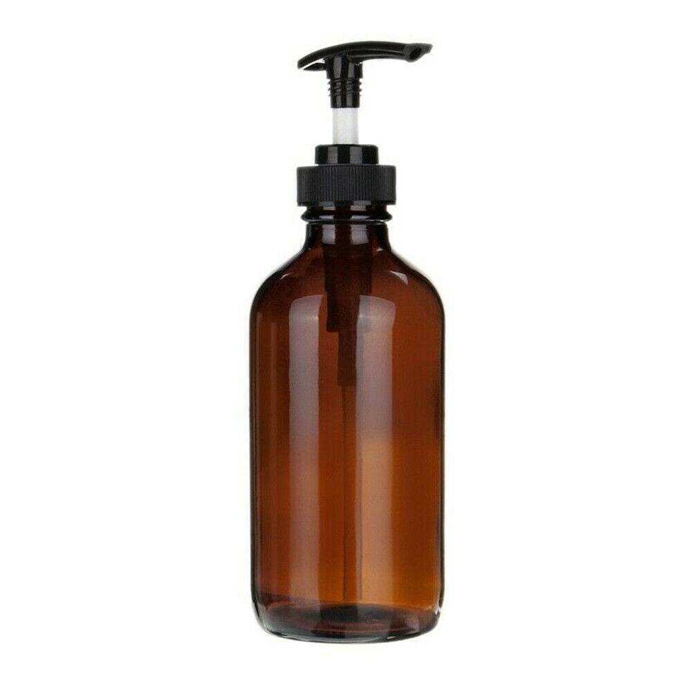 1PC 500ML Amber Glass Spray Pump Bottles Aromatherapy Oil Press Trigger Supplies