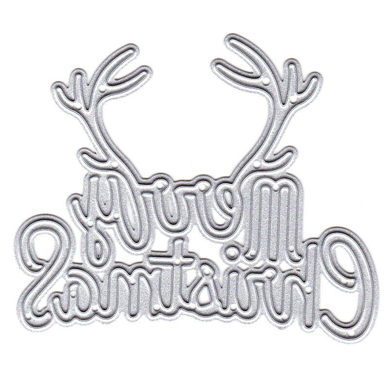 Merry Christmas Metal Cutting Dies Stencils DIY Scrapbooking Album Paper Card Kt