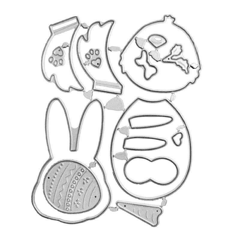 Easter Bunny Chick Metal Cutting Dies Stencil Scrapbooking DIY Album Stamp Paper