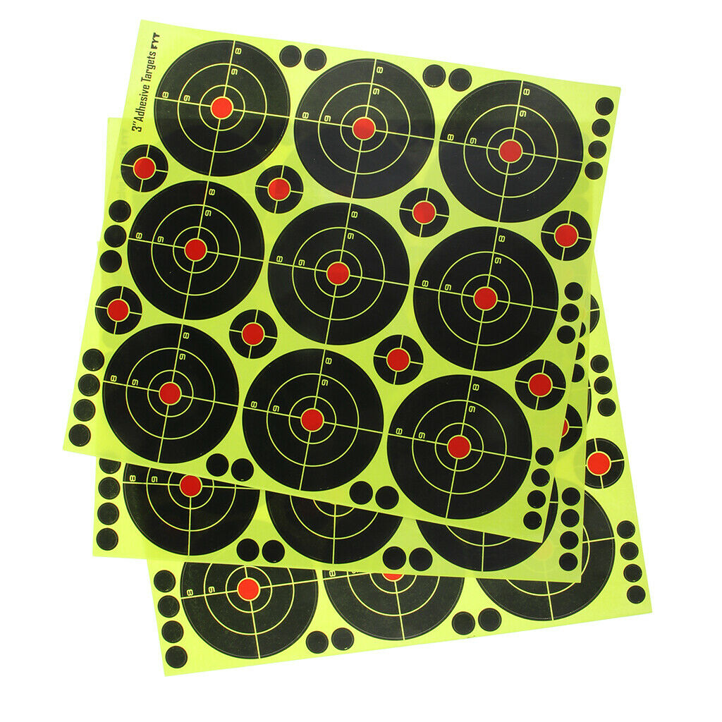 90pcs Shooting Targets Reactive Splatter Dia. 8cm Adhesive Paper Target