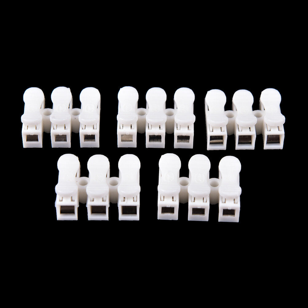 20X Self Locking 3Pin Cable Connectors Quick Splice Lock Wire Terminals xJSJCA
