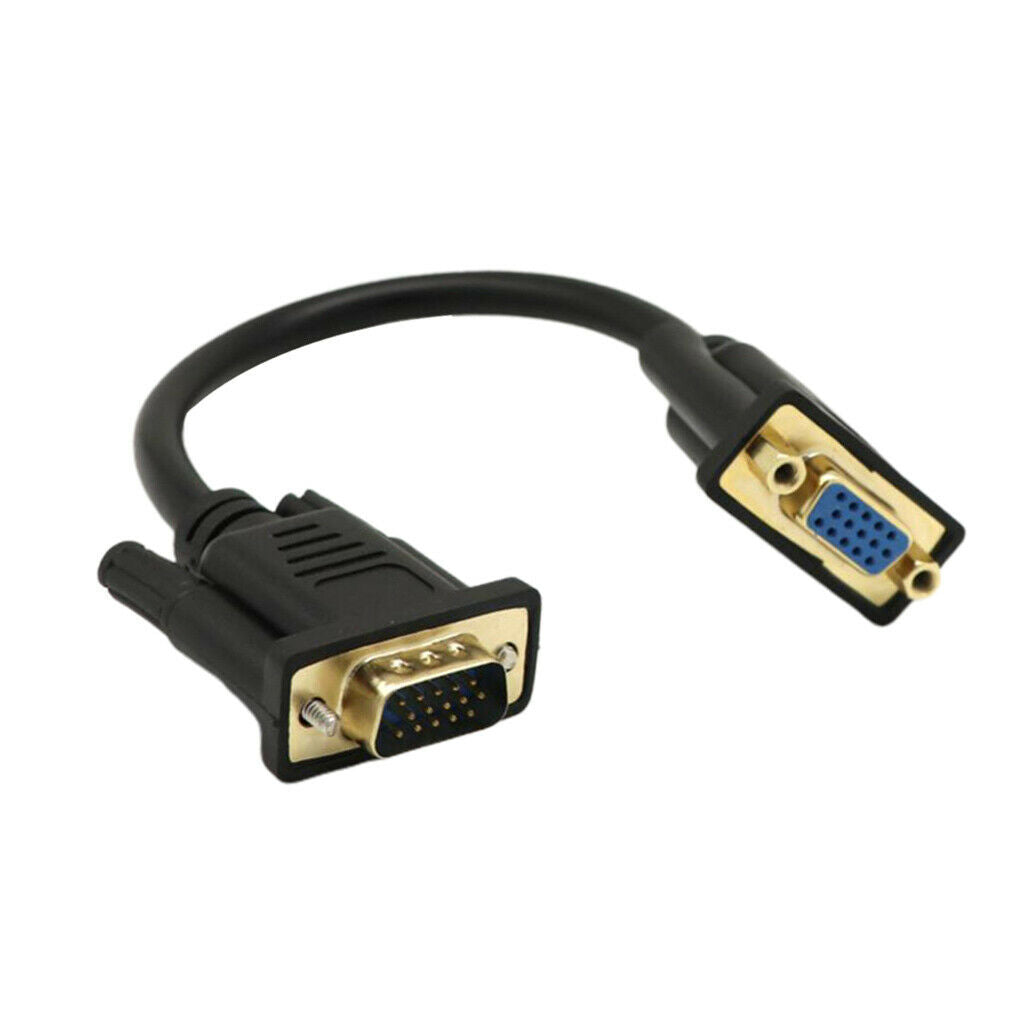 Set of 2 VGA Male to Female Connector Cable Extension Cord for Computer