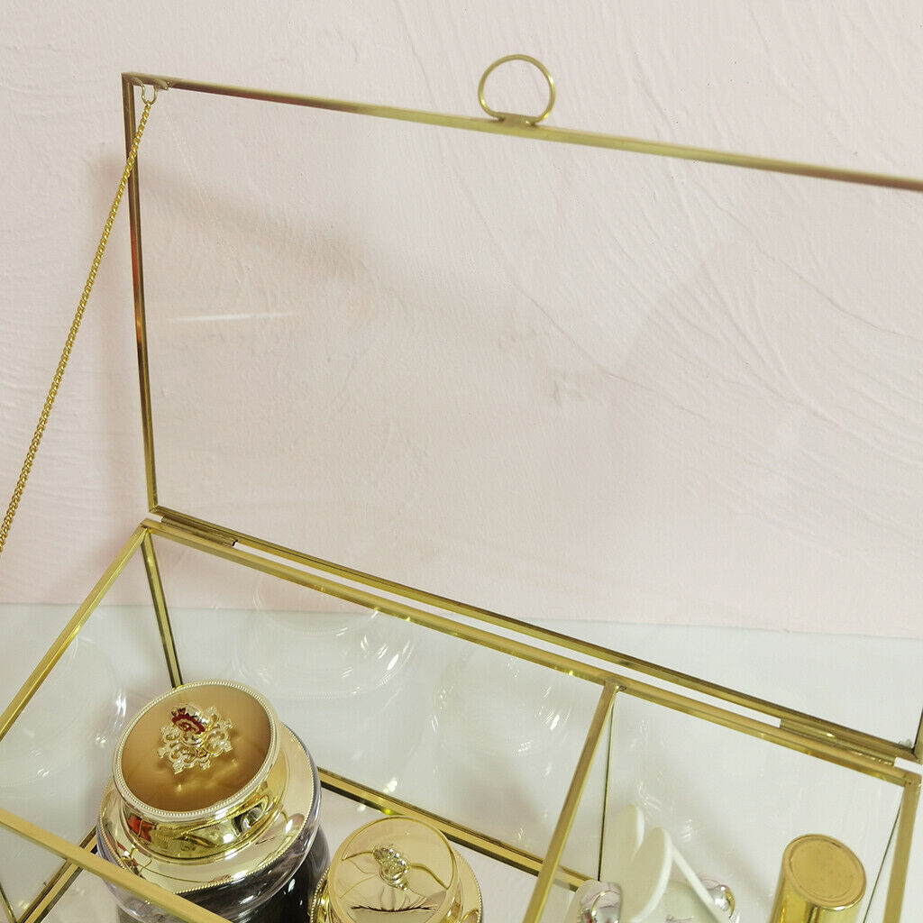 Noble Clear Storage Box Trinkets Organizer Display Case 3-Grids Tidy Tray