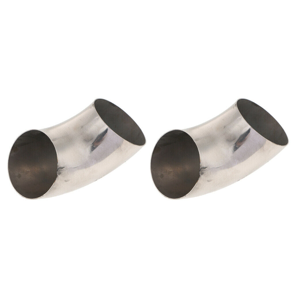 2x Auto 2.5" 90 Deg Bendable Elbow Weld-On Exhaust Pipe Tube Thickness:1mm