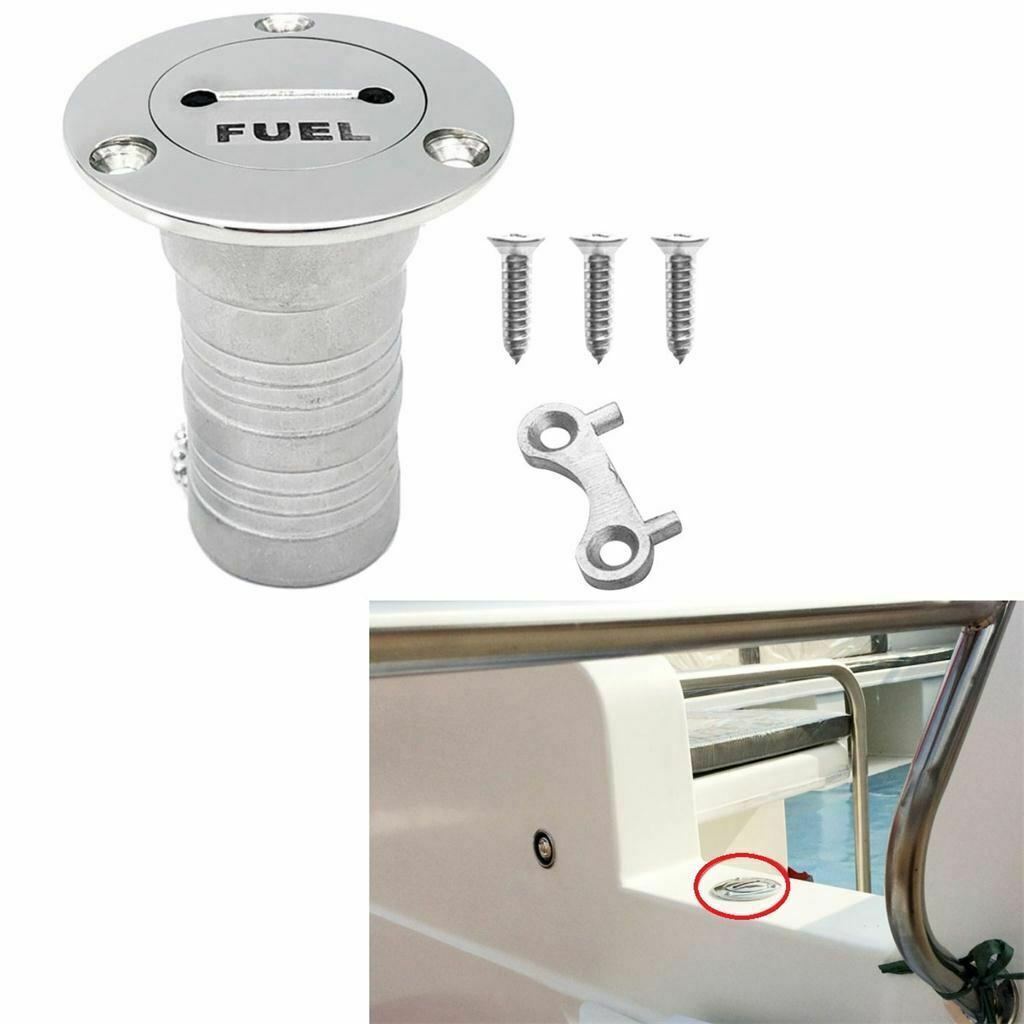 52mm marine boat gas fuel tank deck filler with wrench 316 stainless steel