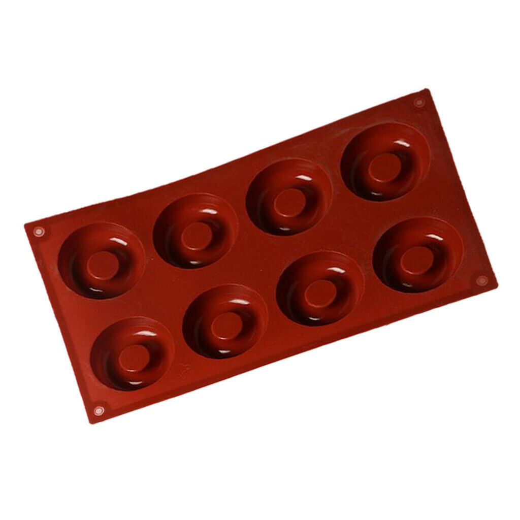 DIY Cake Mold Silicone Mousse Baking Mould Bakeware 8 Holes Doughnut
