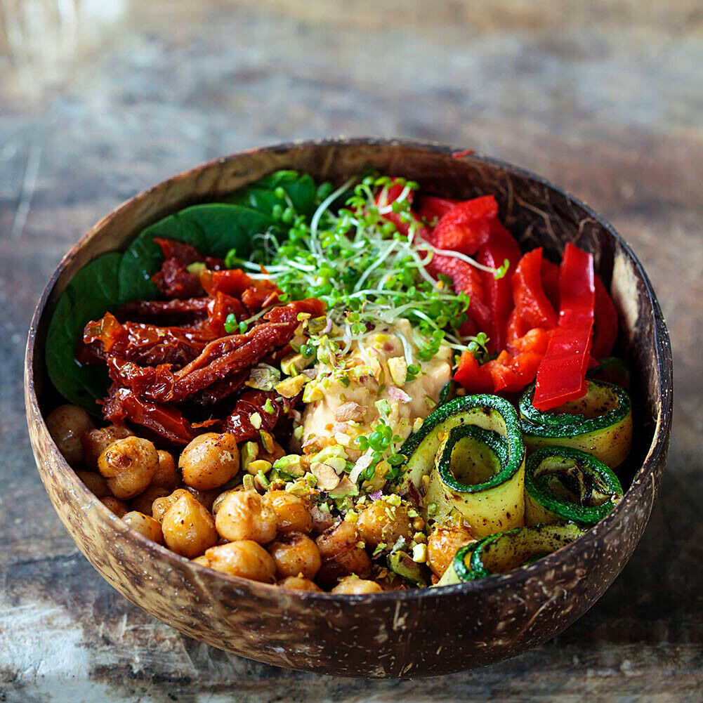 Natural Coconut Bowl Soup Fruit Salad Noodle Rice Bowl Wooden Fruit Bowl
