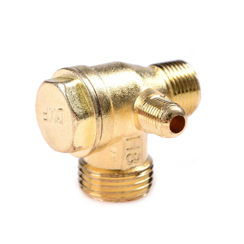 Air Compressor 3-Port Brass Male Threaded Check Valve Connector Tool  O WF