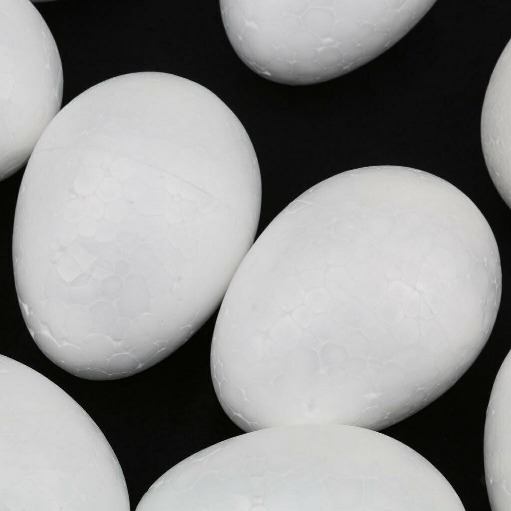 20 Pieces White Modelling Eggs DIY Children Painting Crafts Decor Balls