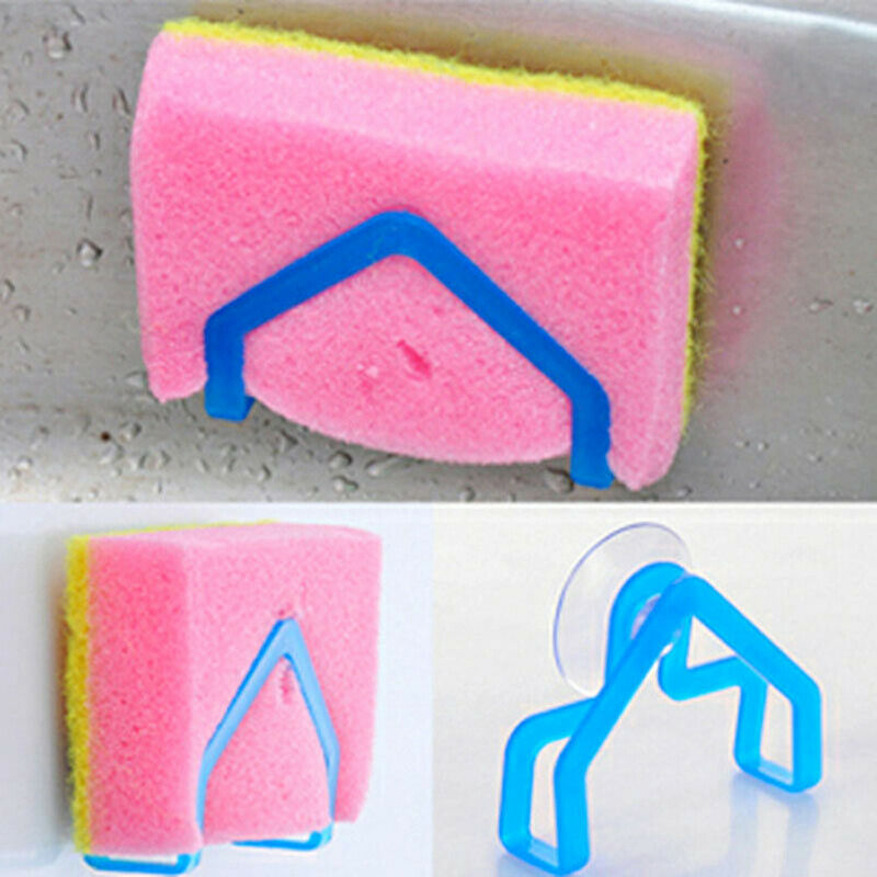 Kitchen Sponge Clothes Storage Rack Suction Clean Holder Clip Hollow Drai.l8