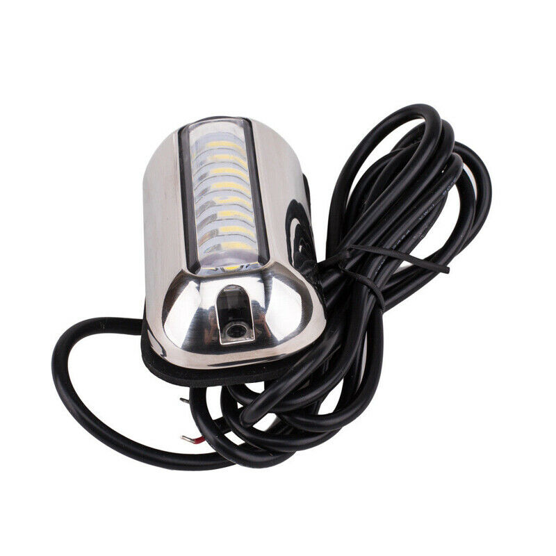1X 3.6W Stainless Steel 27 LED Blue Underwater Pontoon Marine/Boat Transom Light