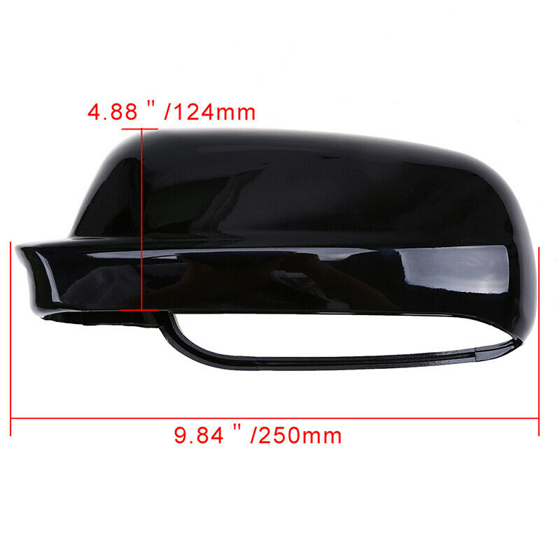 Left Driver Side Rear ViewÂ Mirror Cover Gloss Black For VW Golf MK4 2000-2007