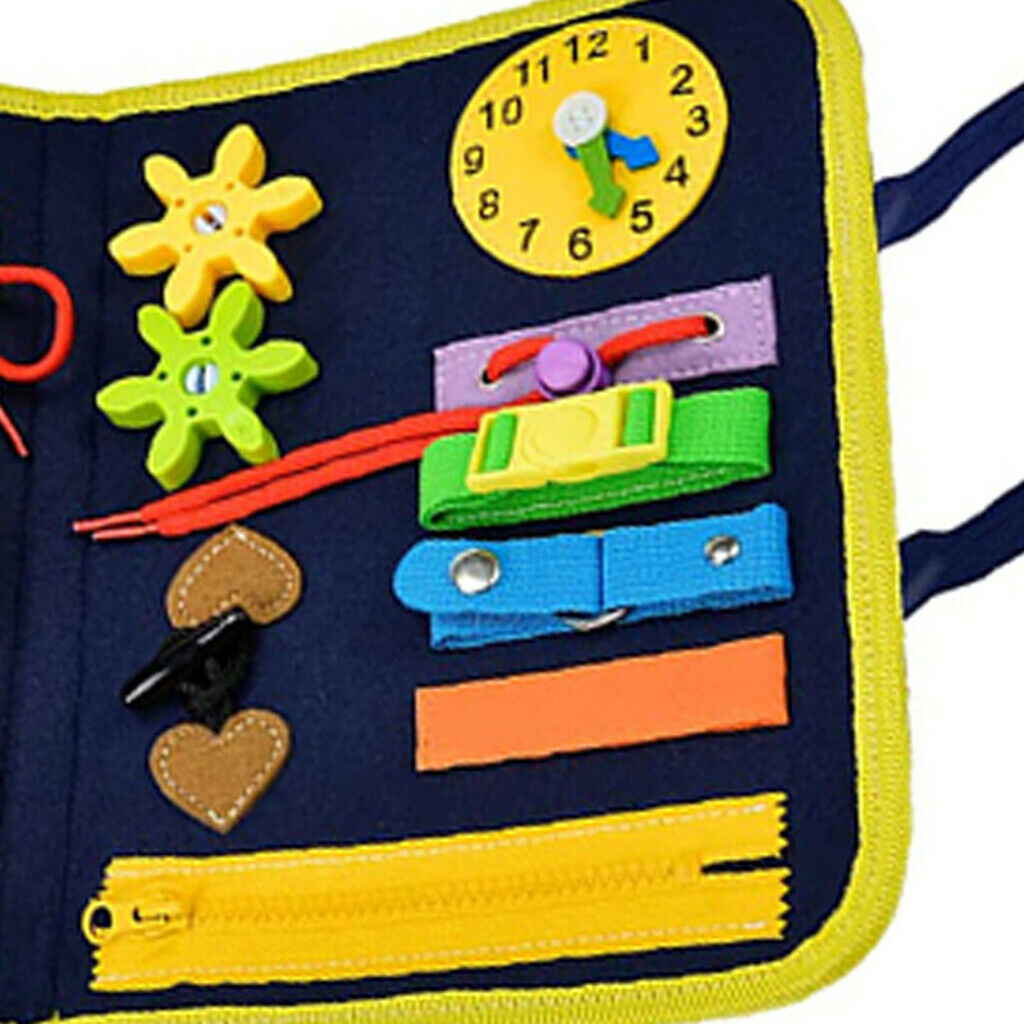 Portable Felt Busy Board Dress Life Basic Skills Early Educational Toys Gift