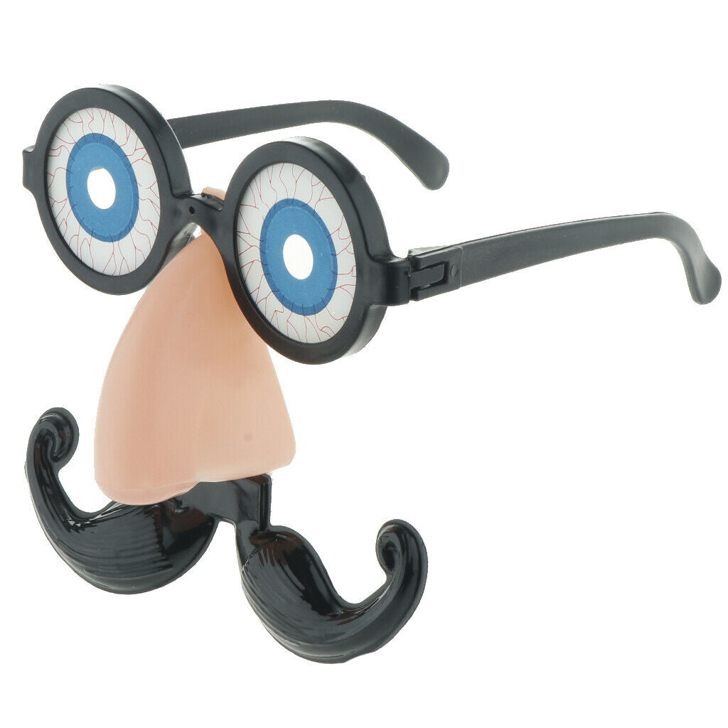 2 Pieces Funny Eyes Glasses Nose Mustache Pinocchio Party Prank Costume Prop