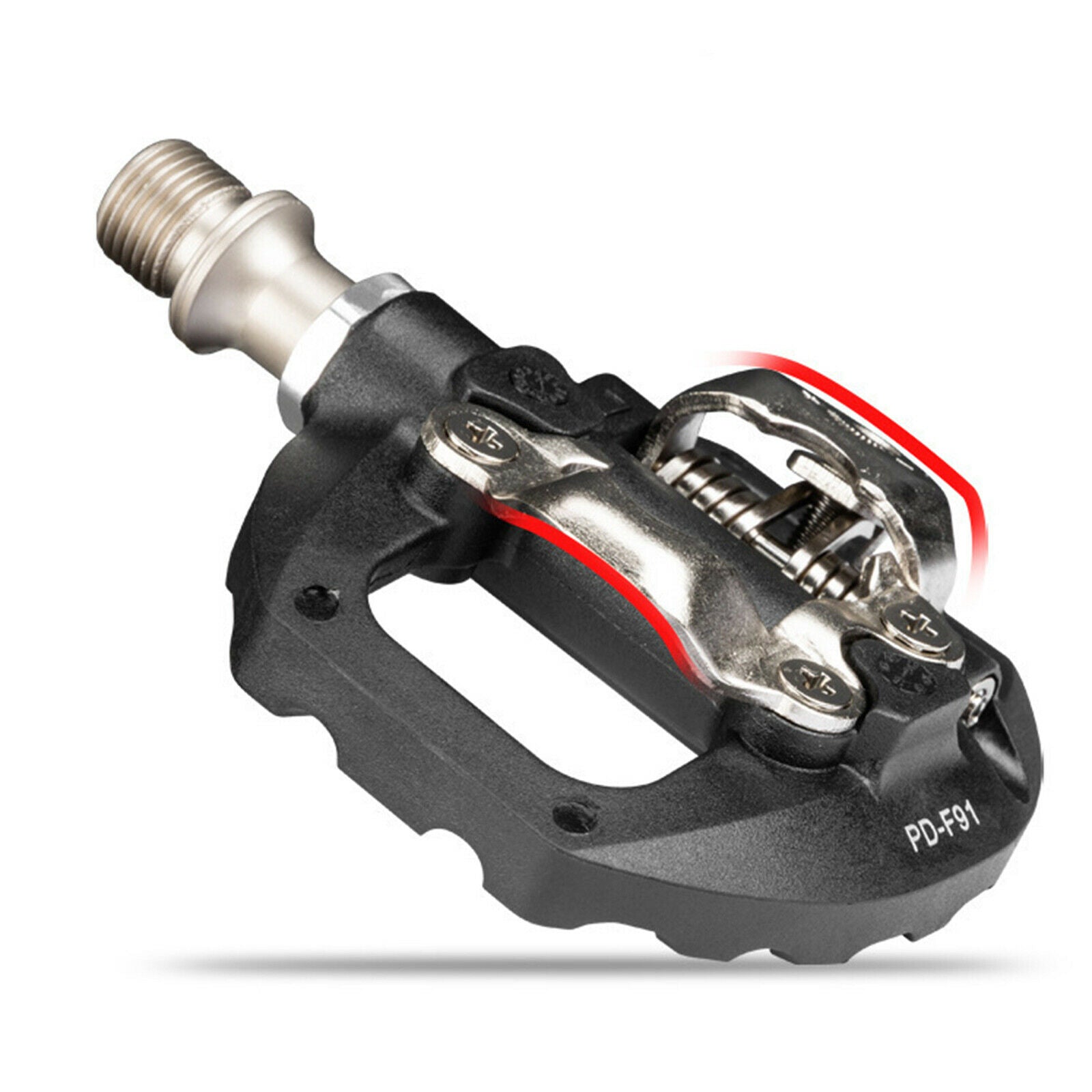 Pair MTB Mountain Bike Self-locking Cleats Clipless Pedal SPD DU 3 Bearings