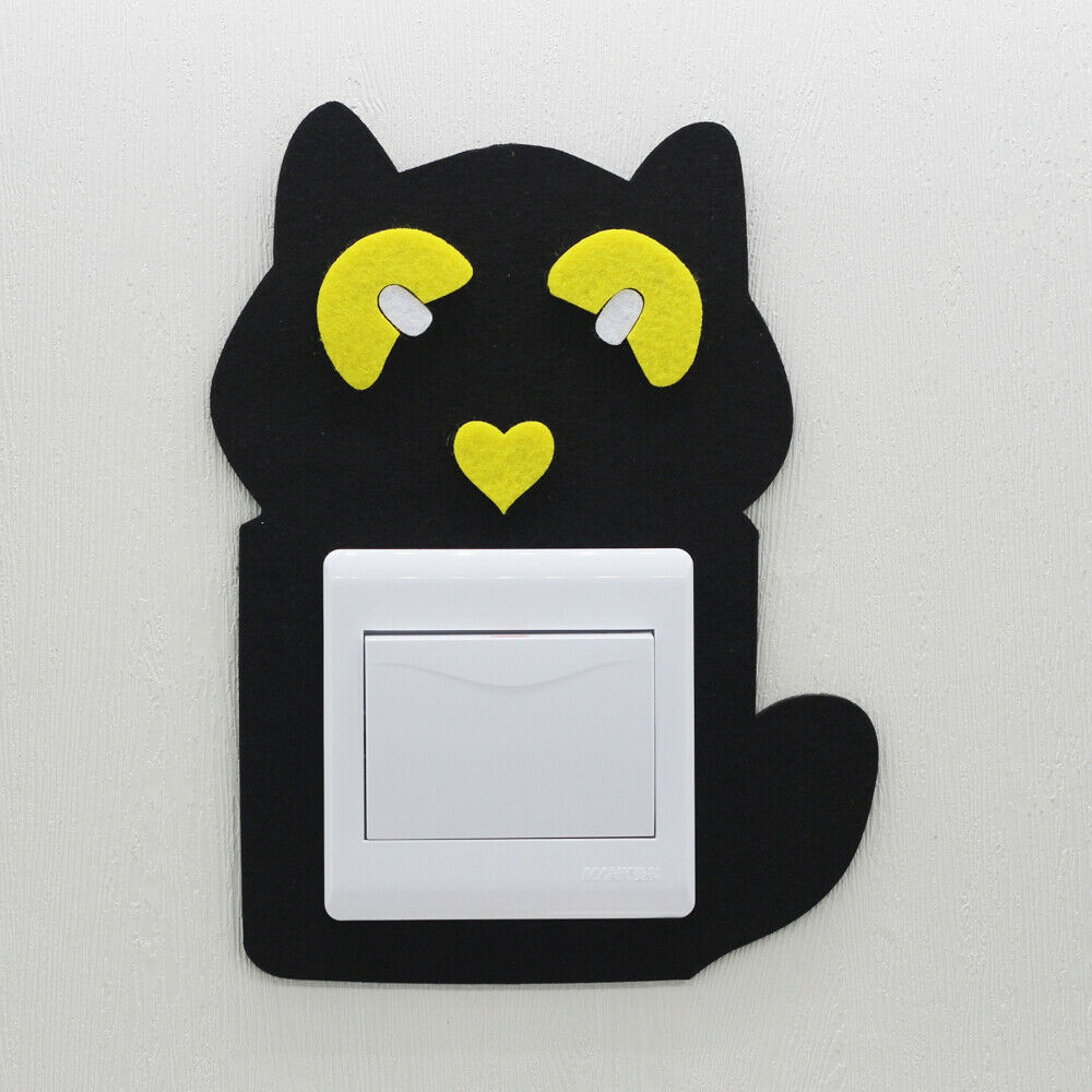 8x Cartoon Hollow Light Switch Vinyl Decals Wall Stickers Felt Owl Cover