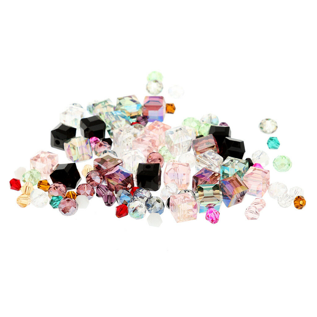100 Mixed Rhinestone Spacer Bead Charms Pendant for Jewelry Making Craft