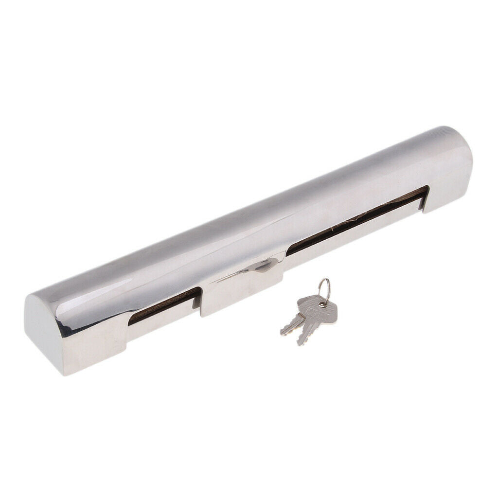 Stainless Steel Boat 12" 300mm Outboard Motor Lock with 2 Keys