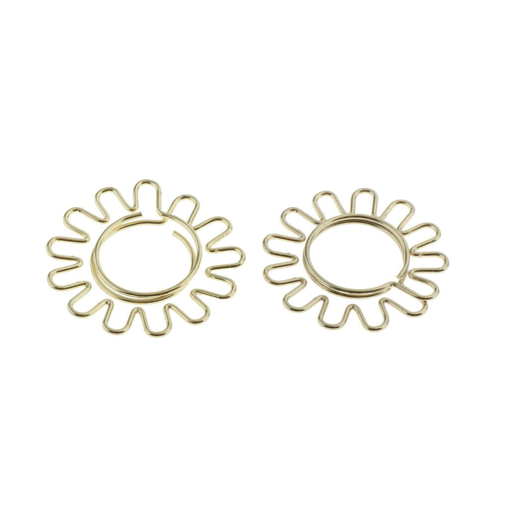 10Pcs Sunflower Paper Clips, Earth Shape Paperclips Metal for Office Supplier