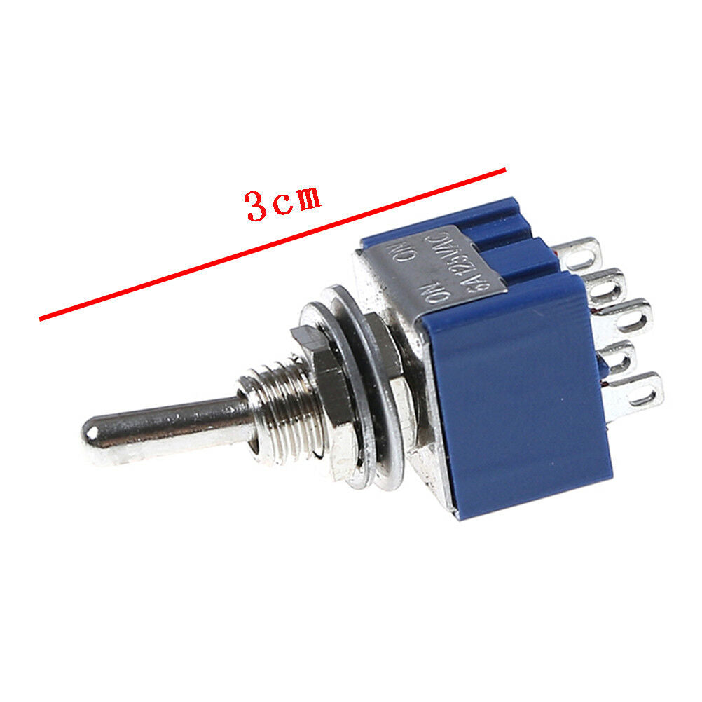 5PCS 6P Toggle Switch 6A 125VAC 6 Pin DPDT ON-ON Mini Toggle Switch J&.l8