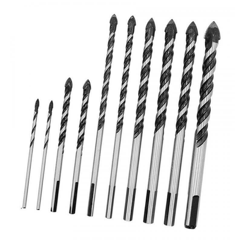 pack of 10pcs Multifunctional Twist Spiral Bits for Ceramic Marble Tile