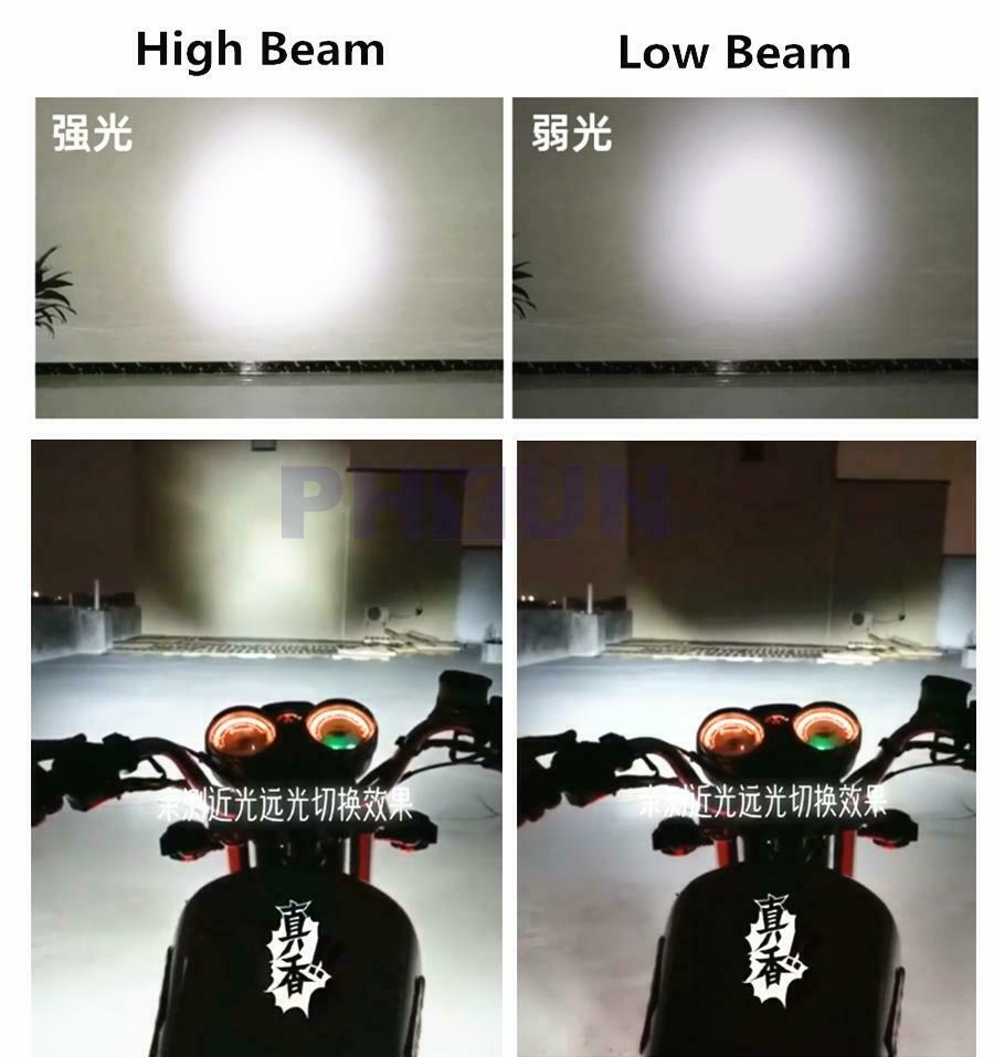 1pc 25W LED Motorcycle Headlight Lamp Bulbs H4 Hi-Lo Beam 2500LM 6000K Universal