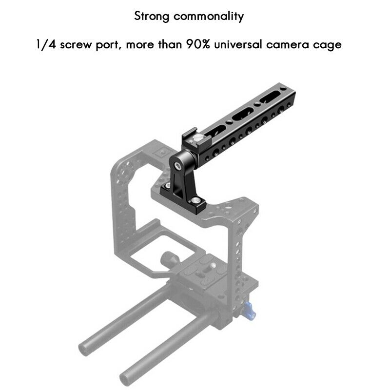 Camera Handle Grip with 1/4 Inch 3/8 Inch Threaded Holes Universal Cold ShoeZ9R8