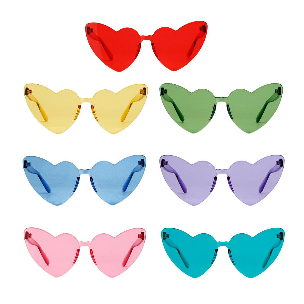 Heart Shaped Frame Sunglasses Party Fashion Eyewear Eyeglasses Red
