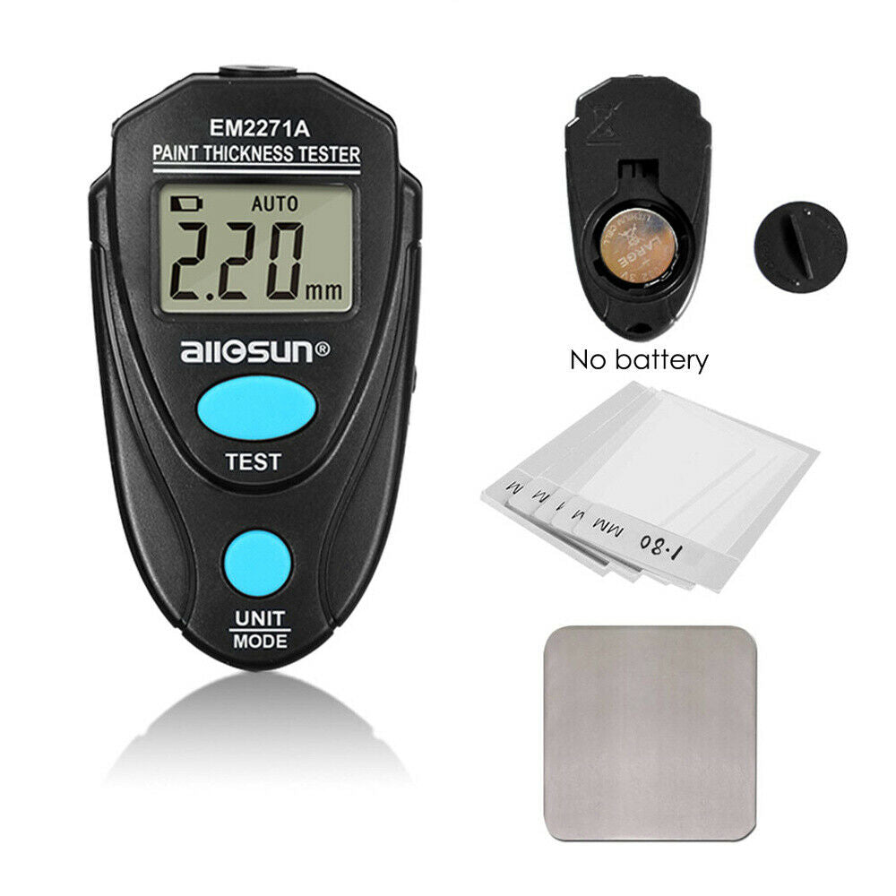 1pc LCD Digital Car Paint Coating Thickness Probe Tester Gauge Meter Measuring