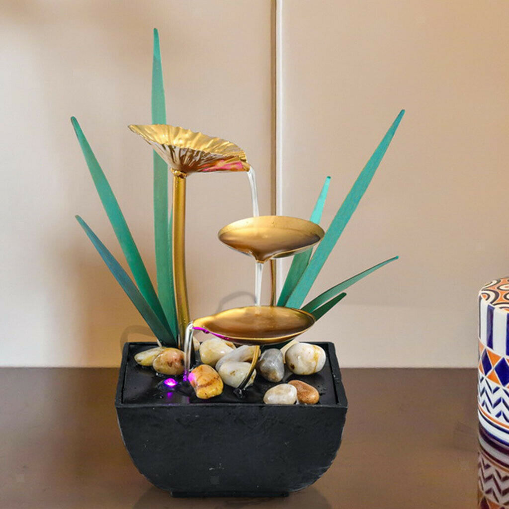 Indoor Fountain Tabletop Water Fountain Fortune Feng Shui Ornaments Landscaping