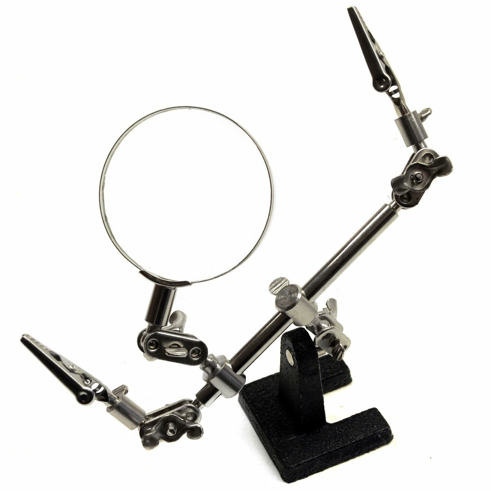 Illuminated Led Welding Magnifying Glass Workbench Electric Iron Holder Repair