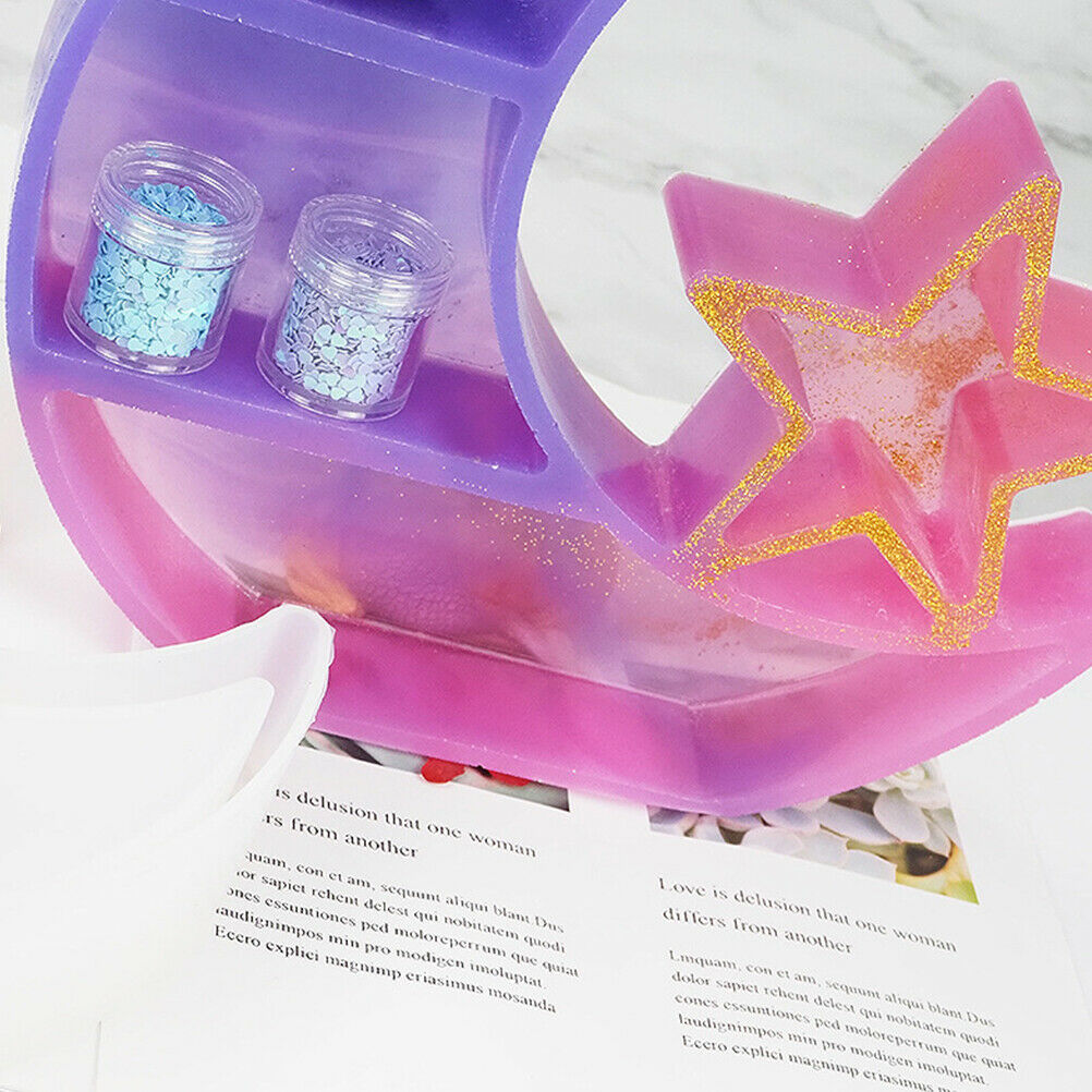 DIY Crystal Moon Plate Mold Epoxy ResinWaterproof Epoxy Silicone Casting Mold