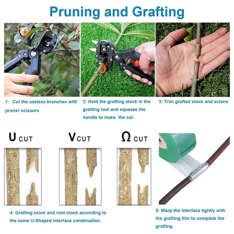 Garden Grafting Tool Kit - Gardening Pruning Shears, Garden Scissors Set forB1G4