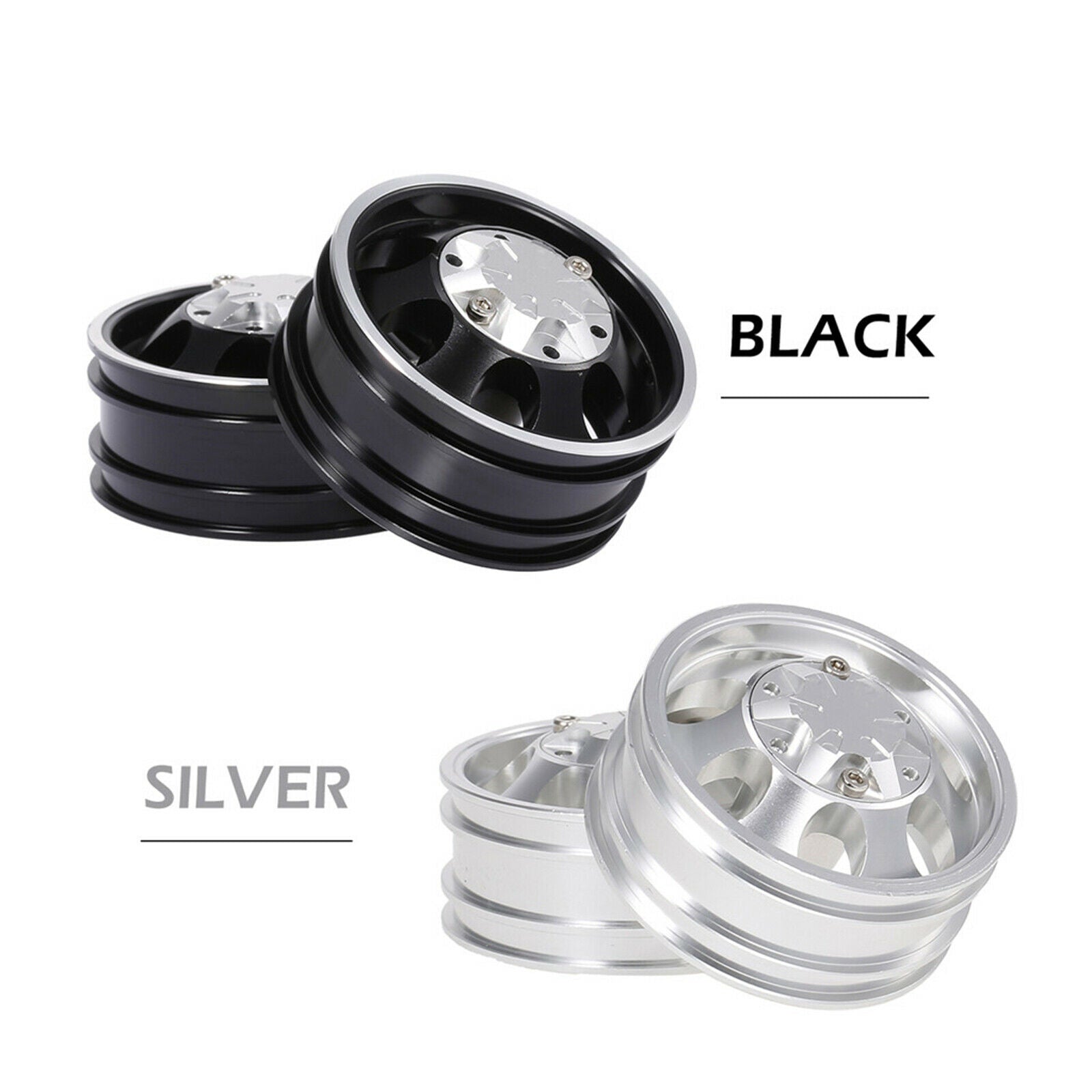 Aluminum Alloy Wheel Hub for Tamiya 1:14 Trailer Tractor CNC Parts black