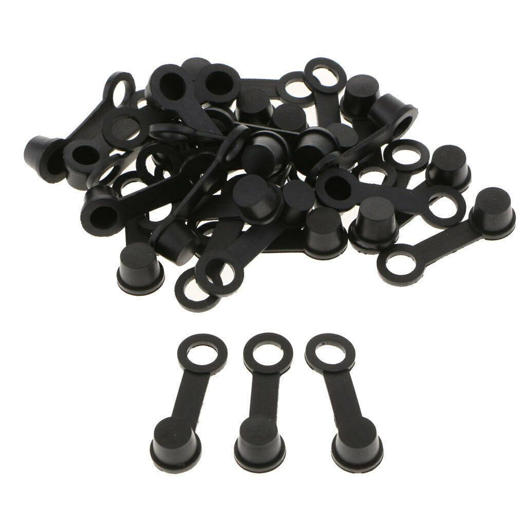 30Pcs Brake Bleeder Valve Screw Caps Grease Soft Black Dustproof Waterproof