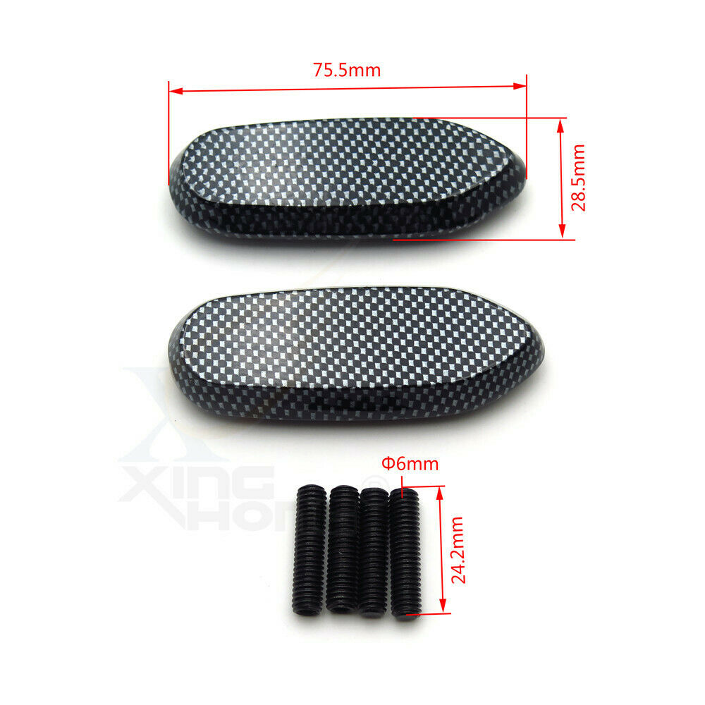 Mirror Base Block Off Plates For Suzuki Gsxr 600 750 1000 Gsx-R 2006-2008 Carbon