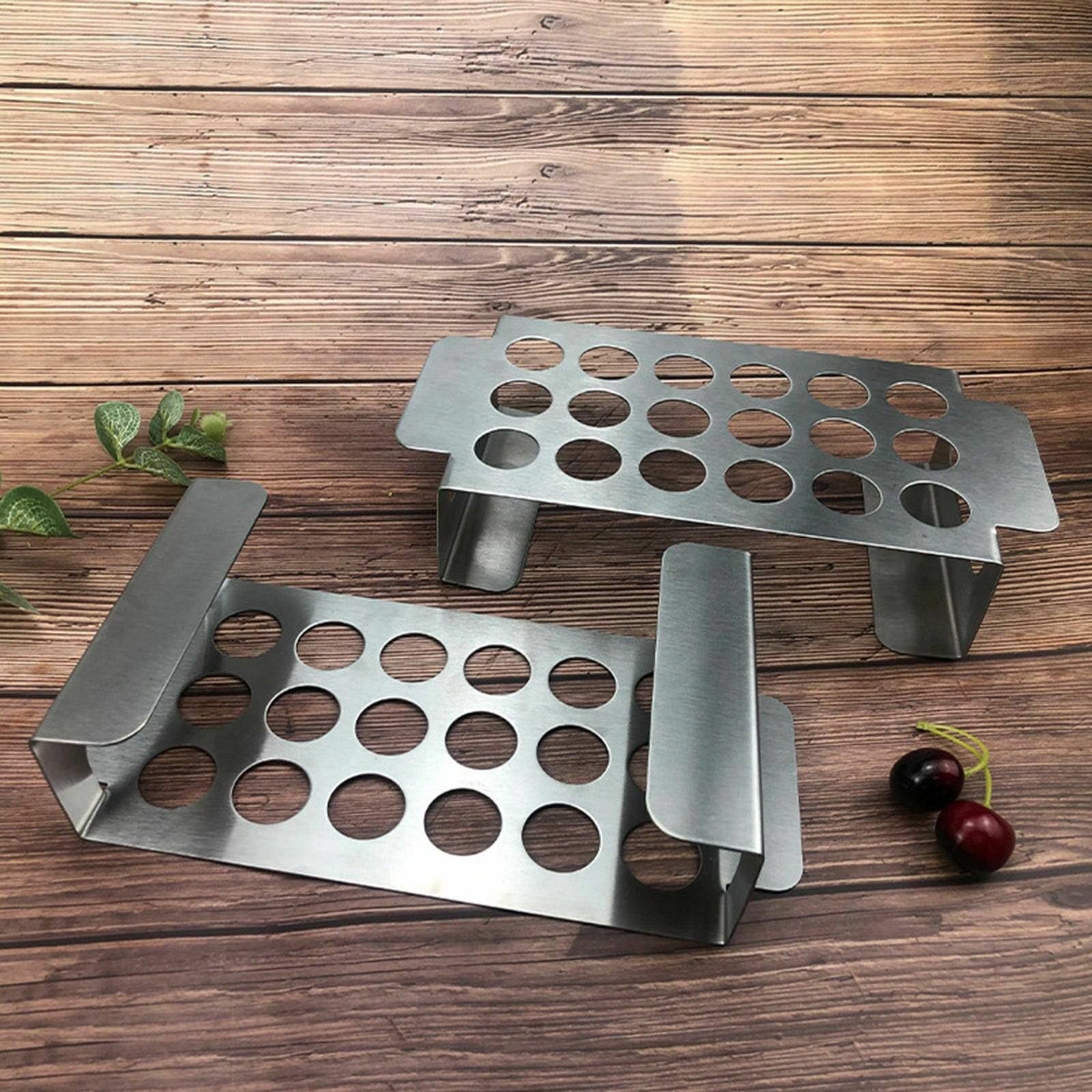 Stainless Steel BBQ Grill Rack Grill Net Shrimp Clip Holder Picnic BBQ Tool