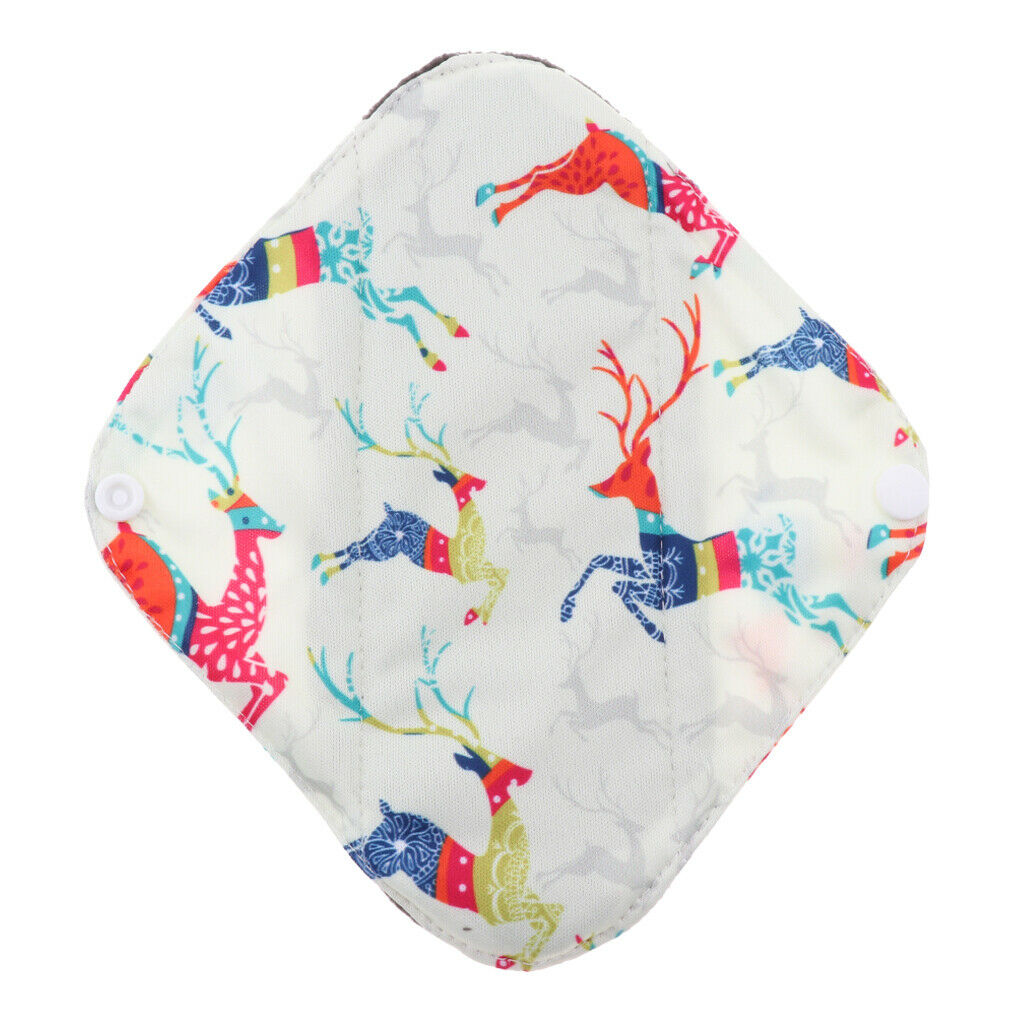 3 Pcs S/M/L Bamboo Cloth Washable Menstrual Pad Sanitary Towel Pad for Women