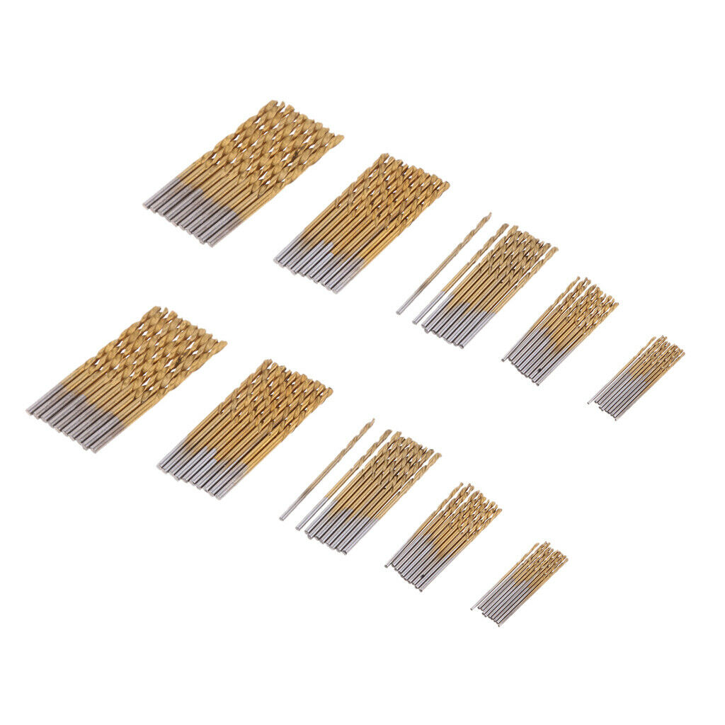 100x Professional Hss 1.0mm, 1.5mm, 2.0mm, 2.5mm,3.0mm Drill Bit Twist Drill