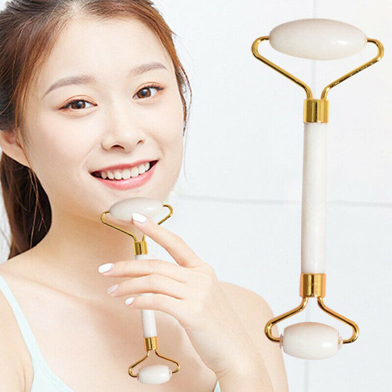 Jade Roller Facial Massager Roller Real Stone Massage Face Lifting Anti-AginFCA