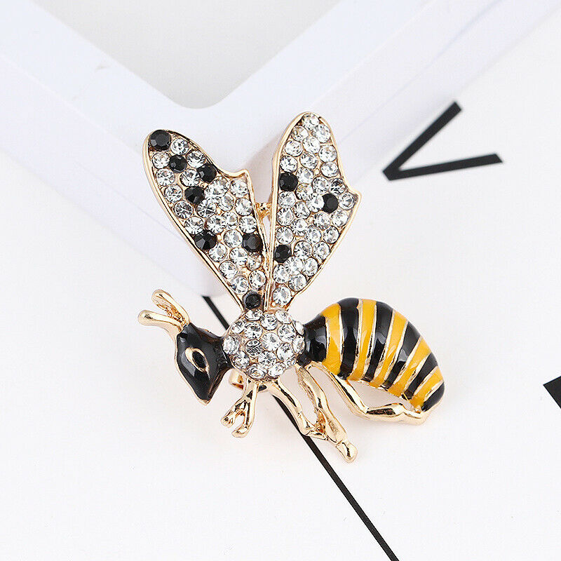 Fashion Rhinestone Enamel Bee Insect Brooch Pin Scarf Corsage Jewelry Gi.l8