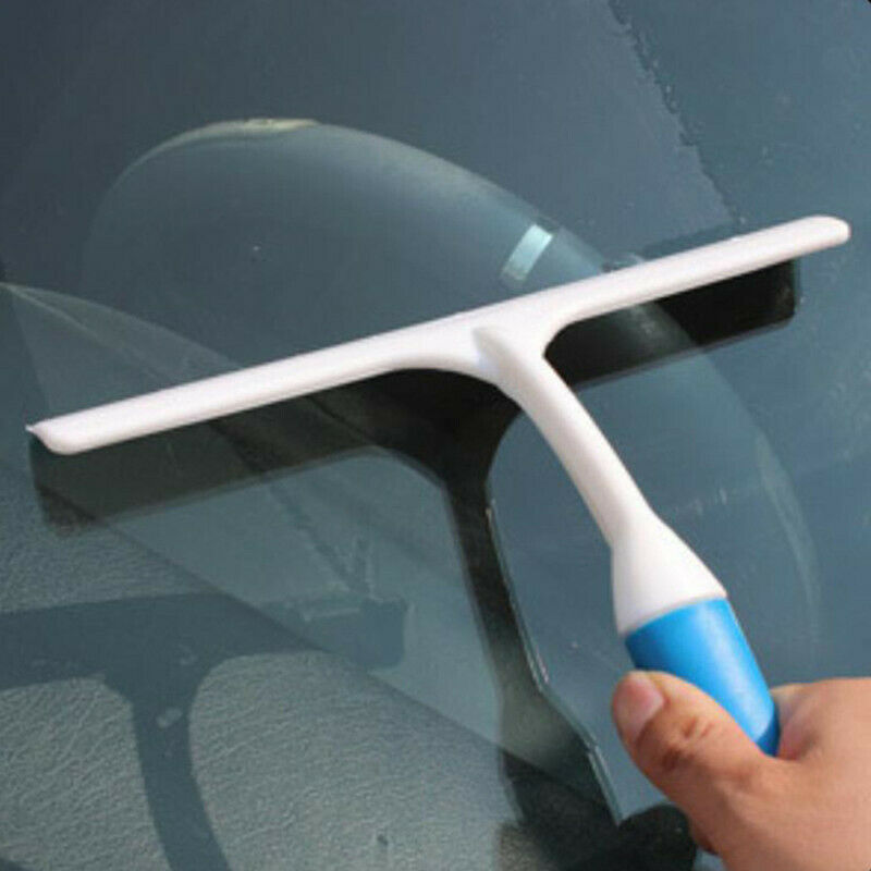 Bathroom Mirror Cleaner With Silicone Blade & Holder Hook Car Glass Squeegee