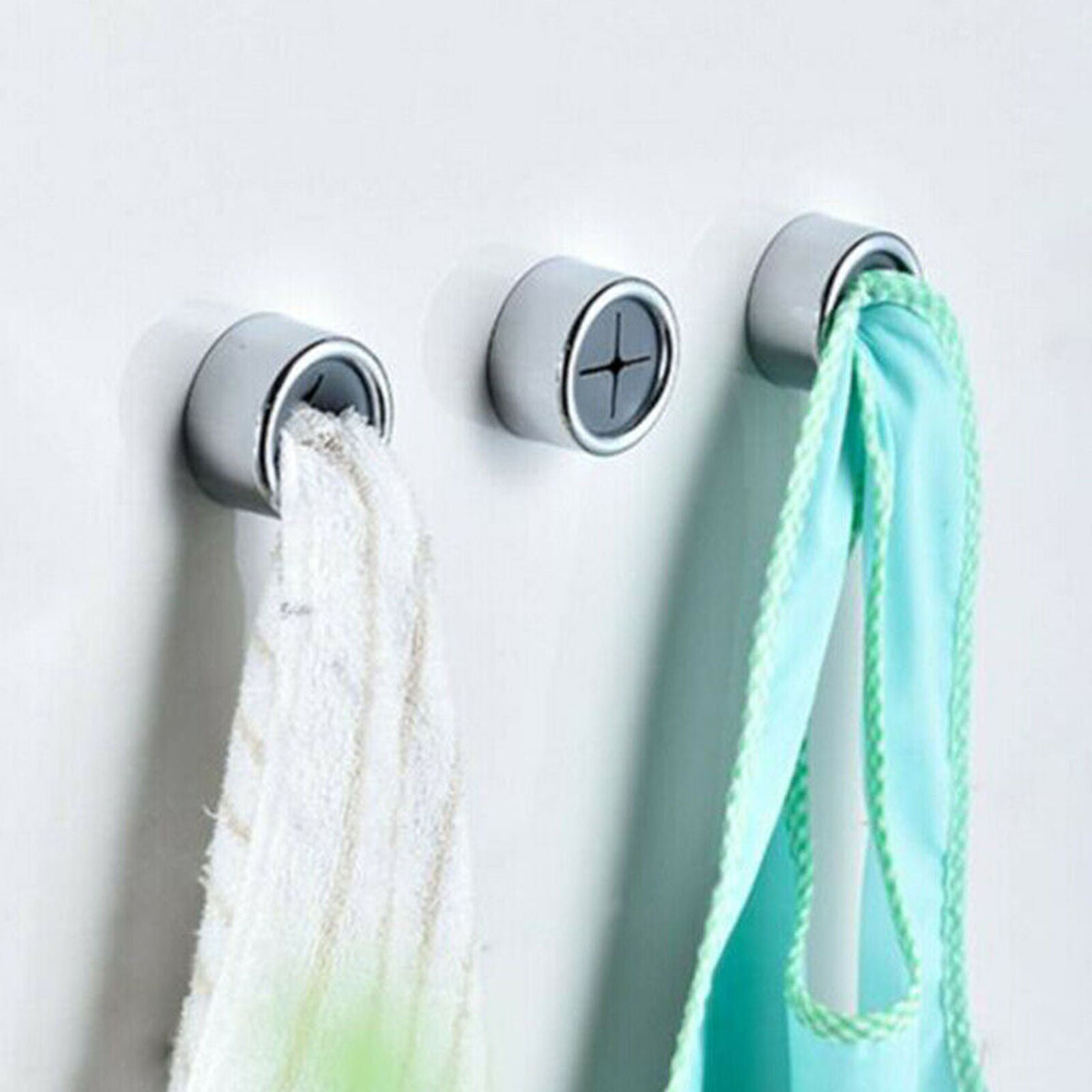 3x Wall Mounted Self Adhesive Cloth Tea Towel Rack Push Holder Kitchen Bathroom