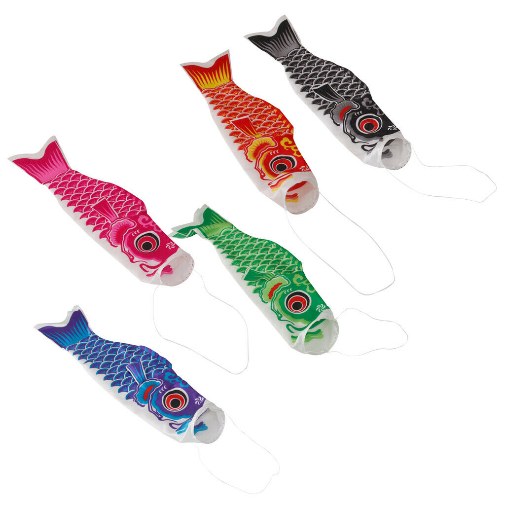 5x 16inch Windsock Koi Sailfish Streamer Garden Hanging Decor Kids Toys