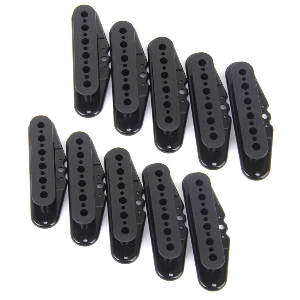 Plastic Guitar Pickup Coils 48 Mm Pole Spacing Guitar Accs Set of 10 Black