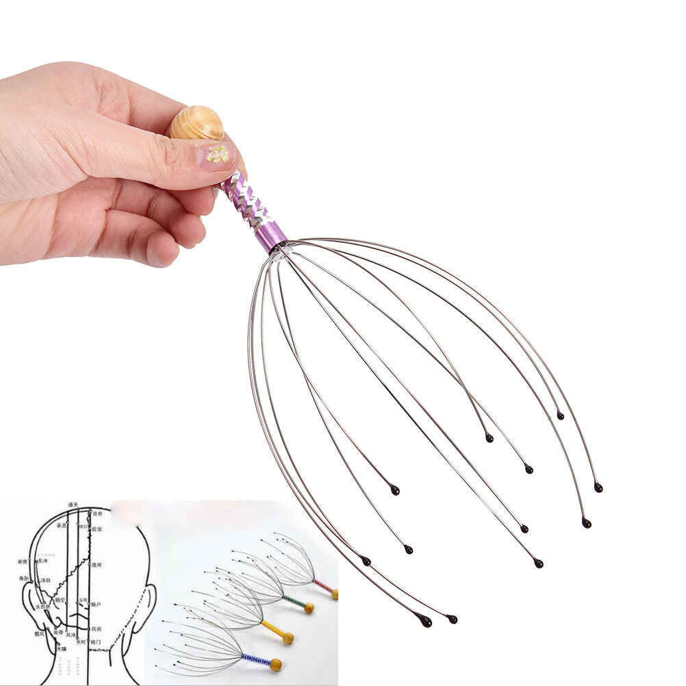New Head Neck Scalp Massager Massage Tool Stress .l8