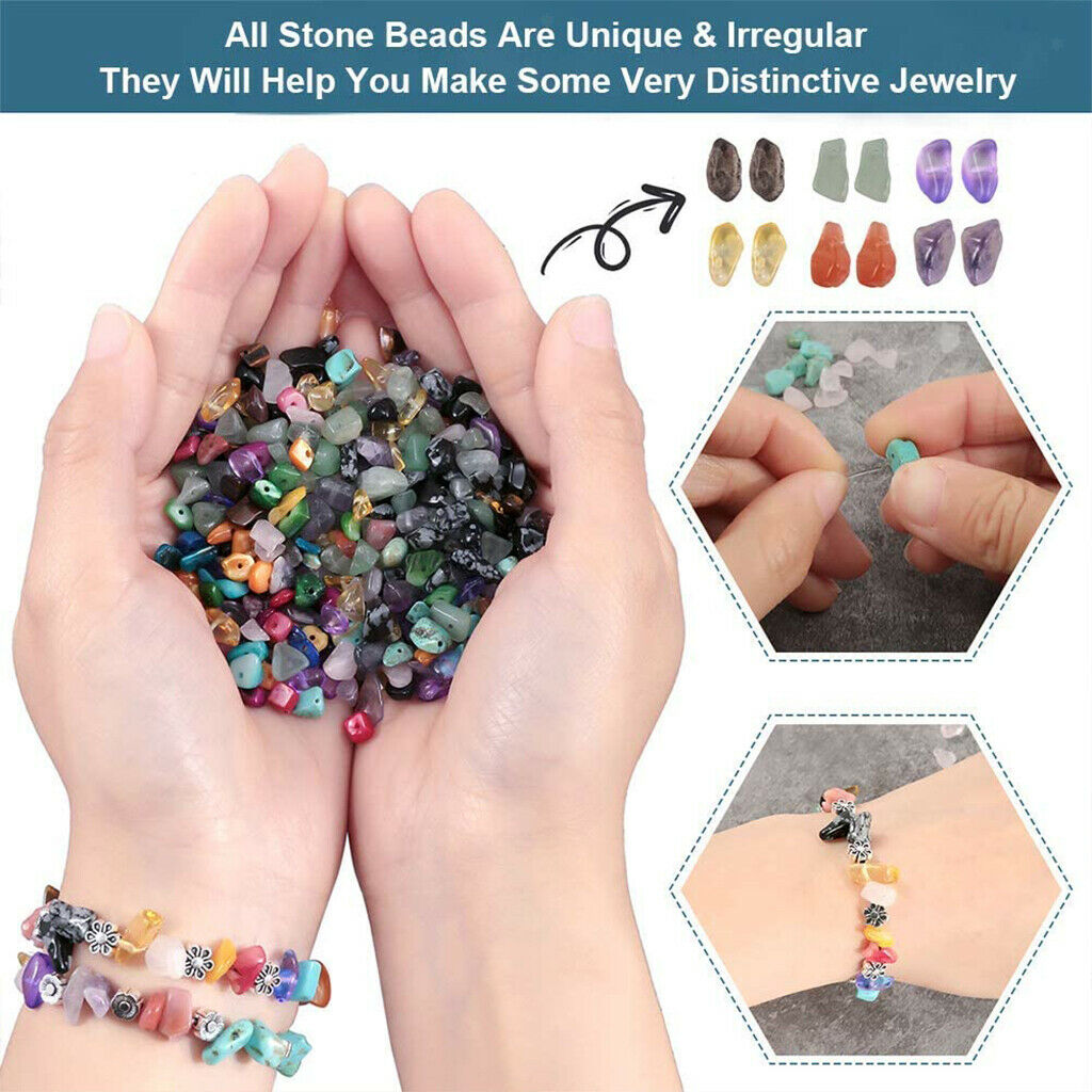 1184Pcs Crystal Chip Beads Jewelry Making Kit for Earring Bracelets